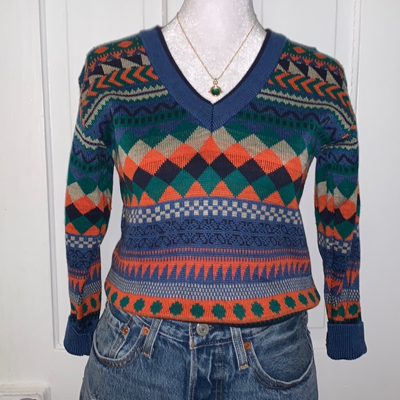 VINTAGE 70’s TOP LAND WOOL BLEND SWEATER - Picture 3 of 8